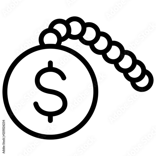 Debt Outline Icon