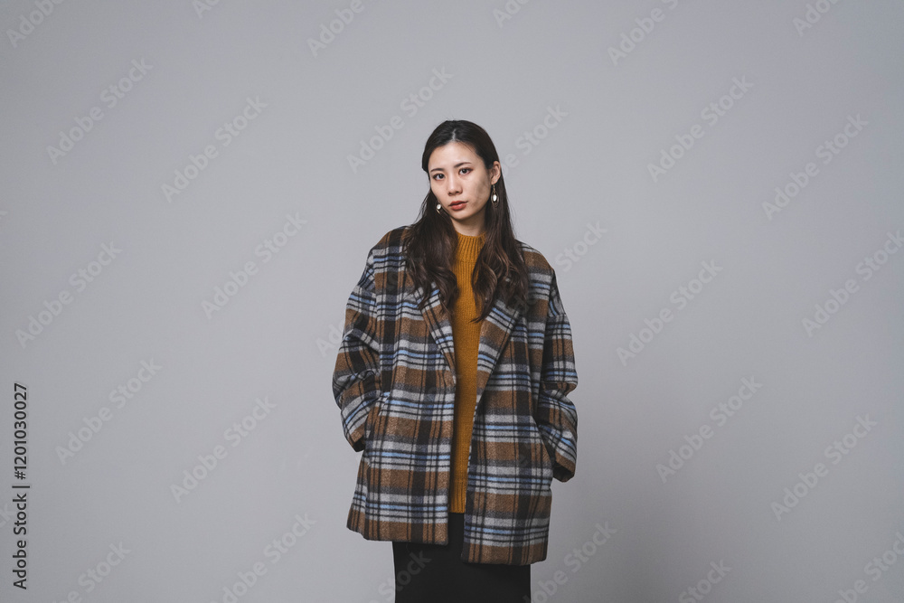 Fototapeta premium 冬ファッションの女性