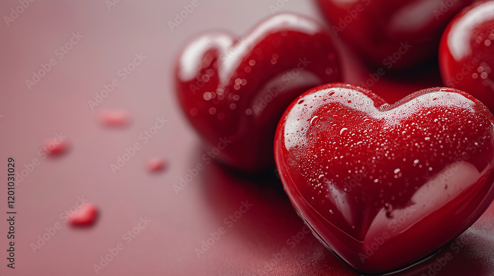Romantic Valentine's Day Background with Roses and Hearts Romantic Valentine's Day Background with Roses and Hearts