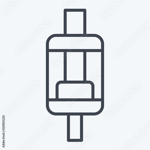 Icon Tank. related to Vape symbol. line style. design editable
