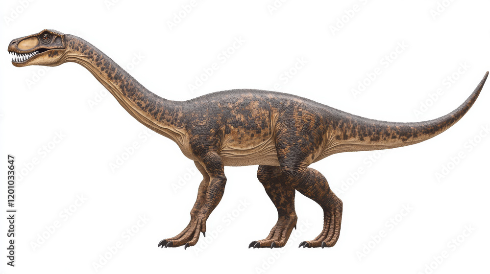 Cartoon prehistoric cetiosaurus dinosaur character. Isolated vector genius sauropod dino from the Middle Jurassic period. Ancient herbivore reptile animal with a long neck amidst prehistoric landscape Cartoon prehistoric cetiosaurus dinosaur character. Isolated vector genius sauropod dino from the Middle Jurassic period. Ancient herbivore reptile animal with a long neck amidst prehistoric landscape