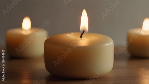 Wallpaper Mural Serene Glow Minimalist Candle with Soothing Aromatherapy Vibe V7 Torontodigital.ca