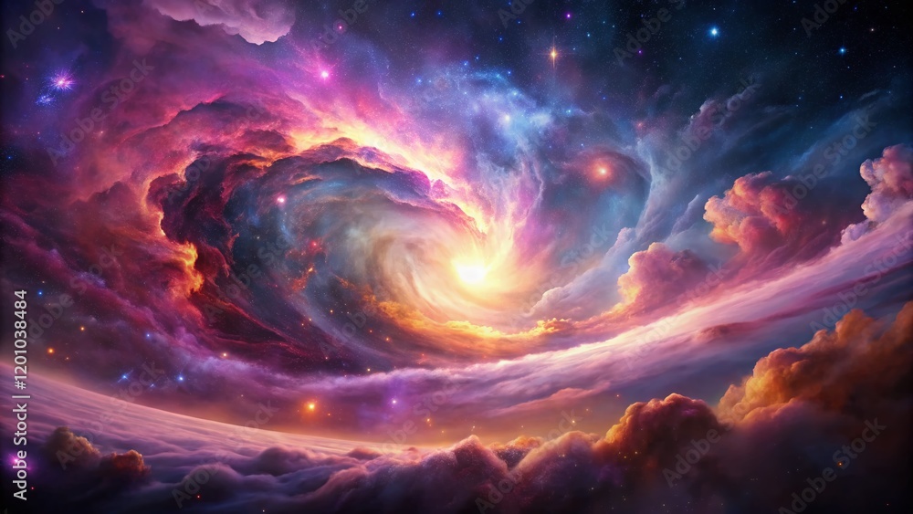 Dreamy Pink and Purple Nebula Cosmic Space Background Dreamy Pink and Purple Nebula Cosmic Space Background