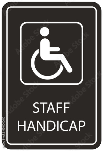 Employee, staff restroom only sign