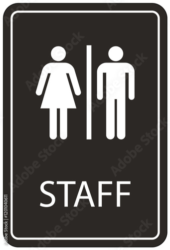 Employee, staff restroom only sign