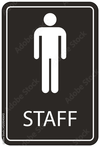 Employee, staff restroom only sign