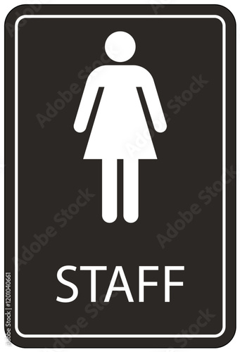 Employee, staff restroom only sign