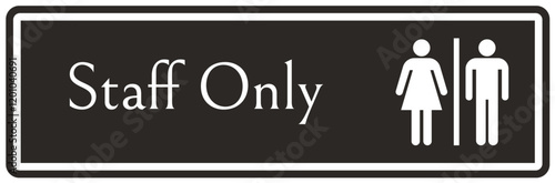 Employee, staff restroom only sign