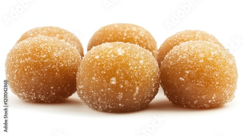 Wallpaper Mural Sweet Sugar Coated Round Treats on White Background Torontodigital.ca