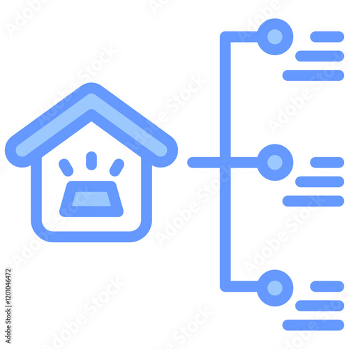 Asset Allocation Blue Icon