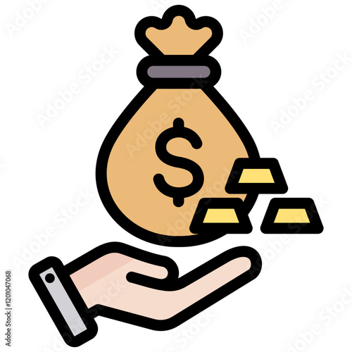 Wealth Outline Color Icon