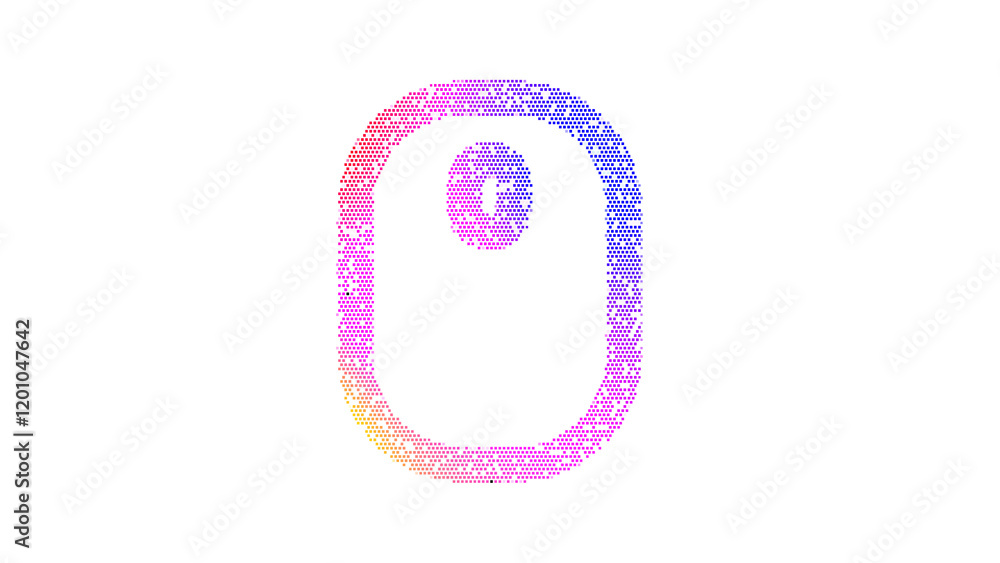 Icon pc mouse is made up of LED square shapes. There are bright diodes and there are black dead diodes Icon pc mouse is made up of LED square shapes. There are bright diodes and there are black dead diodes