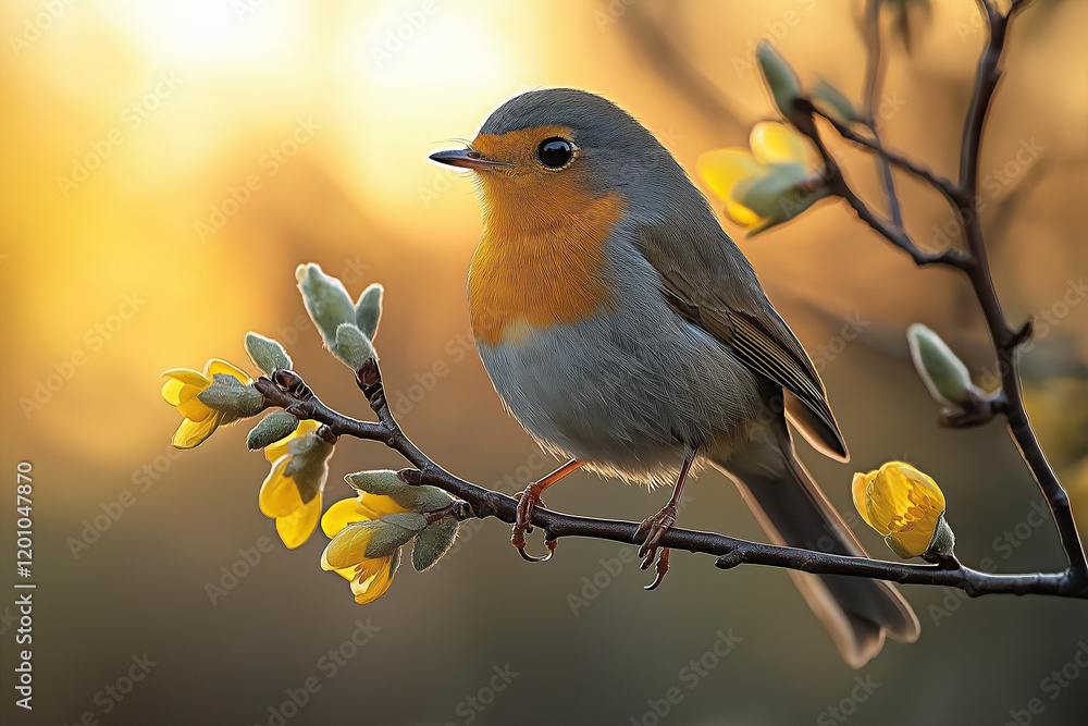 A close-up portrait of a small bird perched on a budding branch, symbolizing the return of wildlife in early spring, with soft light and a natural, blurred background. A close-up portrait of a small bird perched on a budding branch, symbolizing the return of wildlife in early spring, with soft light and a natural, blurred background.