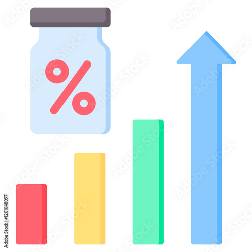 Compound Interest Flat Icon
