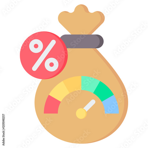 Credit Score Flat Icon