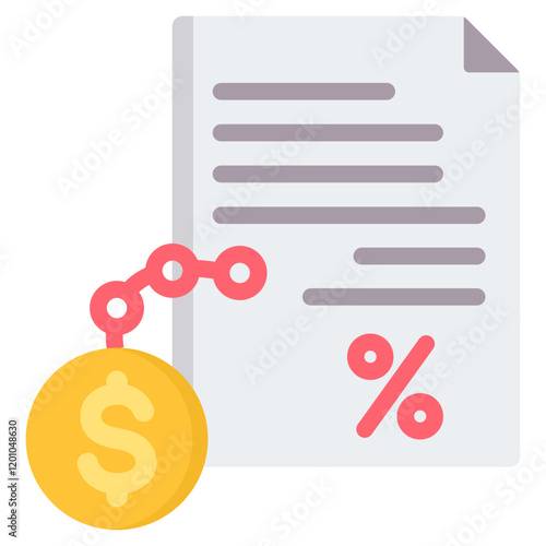 Debt Flat Icon