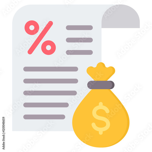 Income Tax Flat Icon