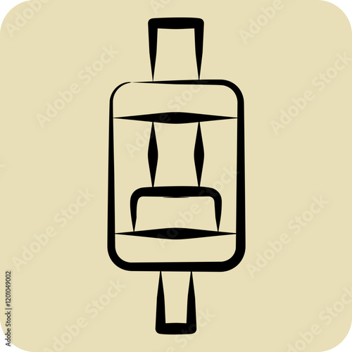 Icon Tank. related to Vape symbol. hand drawn style. design editable