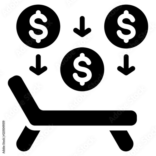 Passive Income Glyph Icon