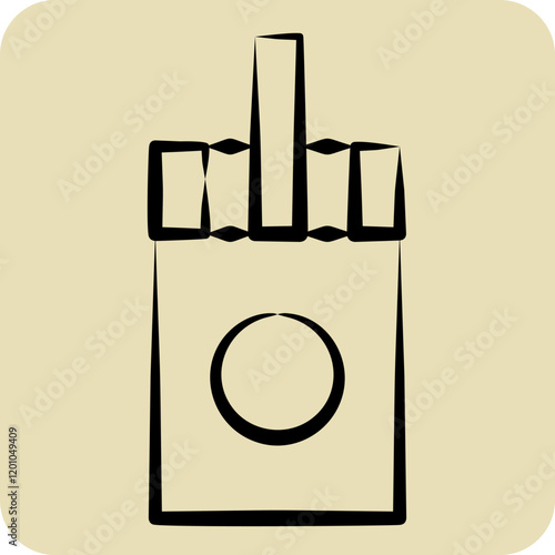 Icon Sticks. related to Vape symbol. hand drawn style. design editable