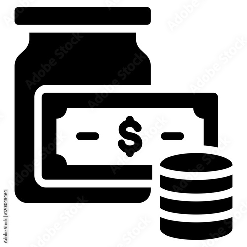 Cash Reserve Glyph Icon