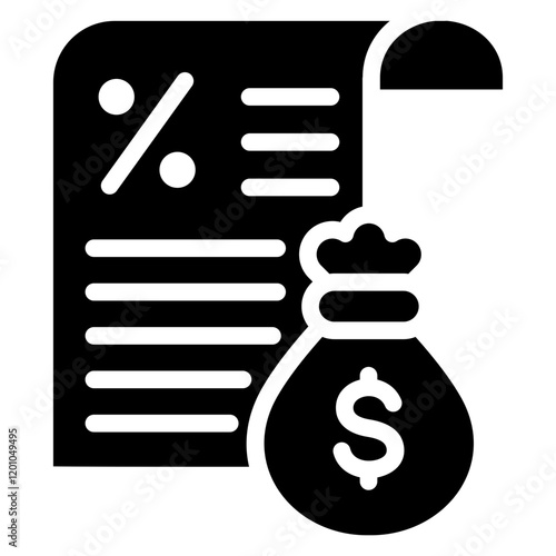 Income Tax Glyph Icon