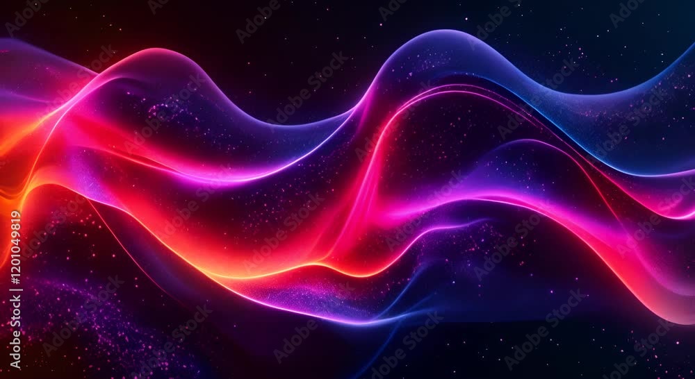 Abstract waves of vibrant colors create a dynamic visual experience. Abstract waves of vibrant colors create a dynamic visual experience.