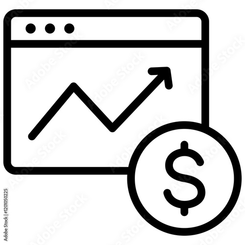 Stock Market Outline Icon