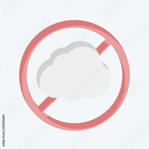 Icon No Smoke. related to Vape symbol. flat style. design editable