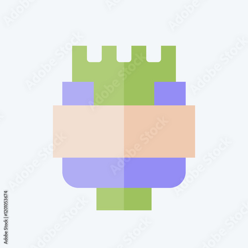 Icon Insulation. related to Vape symbol. flat style. design editable
