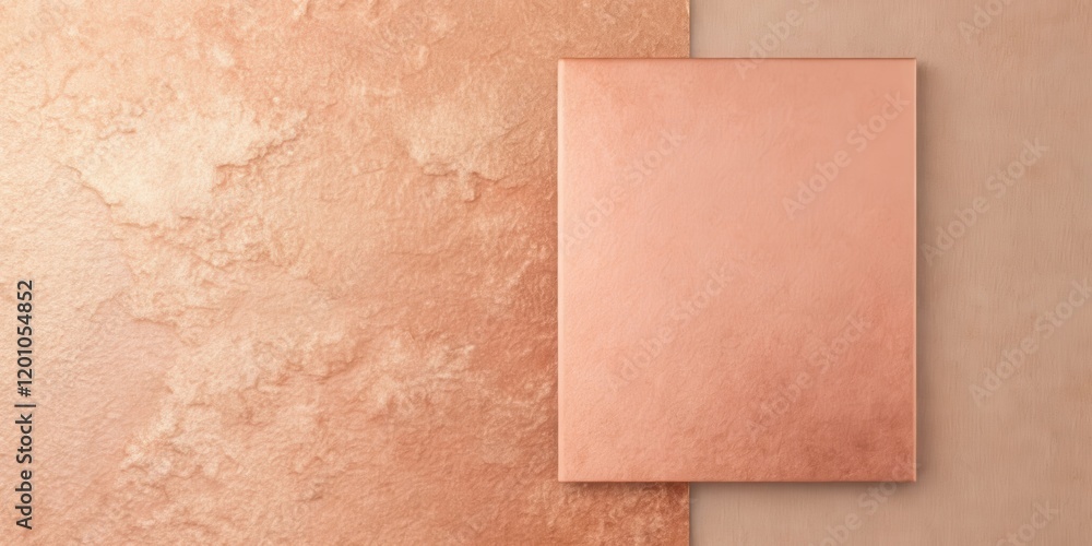Fototapeta premium Elegant Rose Gold Mockup on Textured Background for Design Presentation