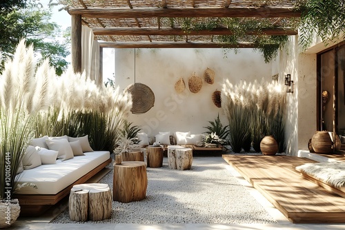 Fototapeta Naklejka Na Ścianę i Meble -  a serene outdoor lounge