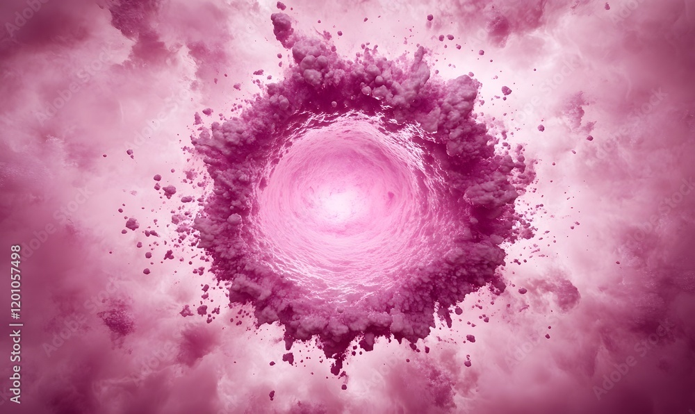 Fototapeta premium Pink vortex cloud formation, ethereal, swirling.