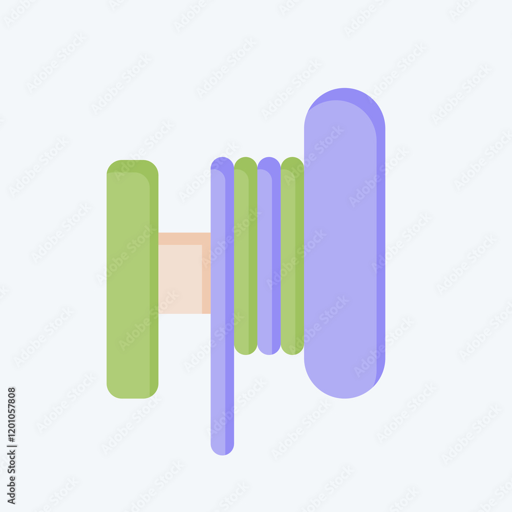 Fototapeta premium Icon Toil. related to Vape symbol. flat style. design editable