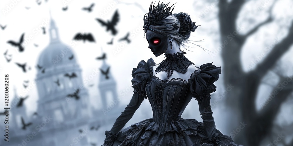 Fototapeta premium gothic princess in gown