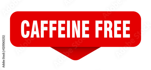caffeine free sticker. caffeine free sign on transparent background
