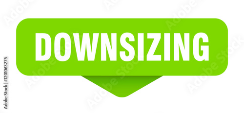 downsizing sticker. downsizing sign on transparent background