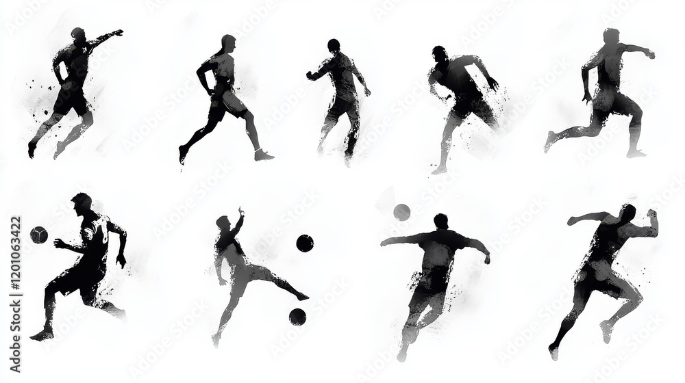 custom made wallpaper toronto digitalSet of sporting sketch line drawing icons depicting men in action in a wide variety of sports in black and white