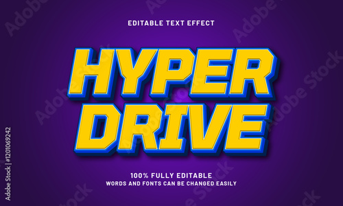 hyper drive editable text effect with a sport racing and speed theme