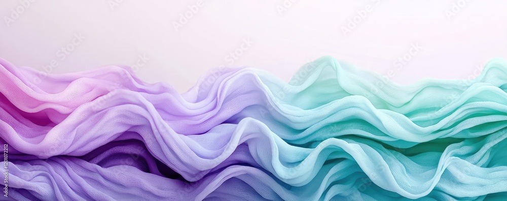 Obraz premium Confetti watercolor idea. Colorful fabric waves create an elegant and soothing visual effect.