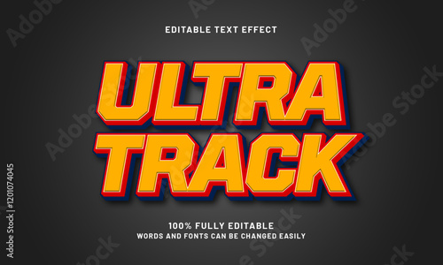 ultra track editable text effect with a sport racing and speed theme