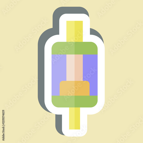 Sticker Tank. related to Vape symbol. design editable