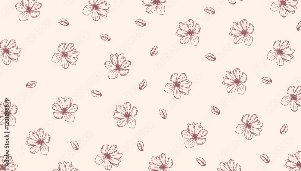 Flower pattern wrapper background vector Flower pattern wrapper background vector