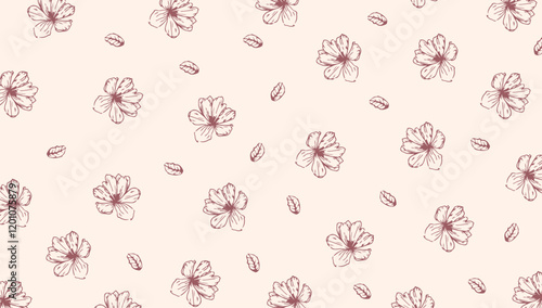 Flower pattern wrapper background vector