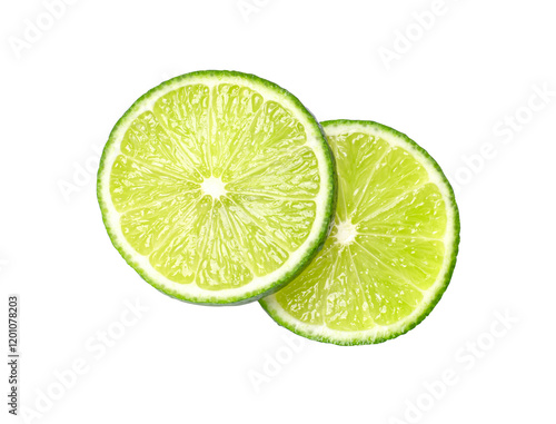 lime slice isolated on white © Amelia NF