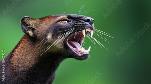 Aggressive animal behavior jungle wildlife photography natural habitat close-up predator interaction photo