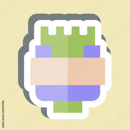 Sticker Insulation. related to Vape symbol. design editable