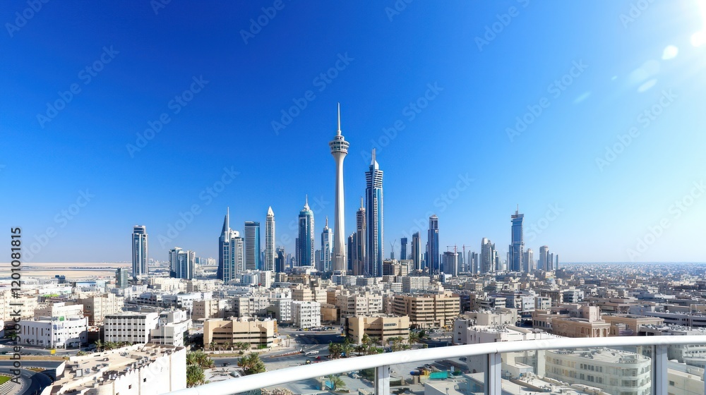 Naklejka premium City Skyline Panorama