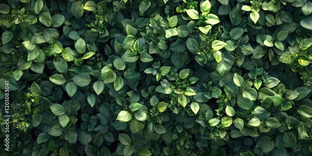 Lush green bush texture with varying shades of green leaves densely packed in an overhead view showcasing natural foliage and vibrant colors Lush green bush texture with varying shades of green leaves densely packed in an overhead view showcasing natural foliage and vibrant colors