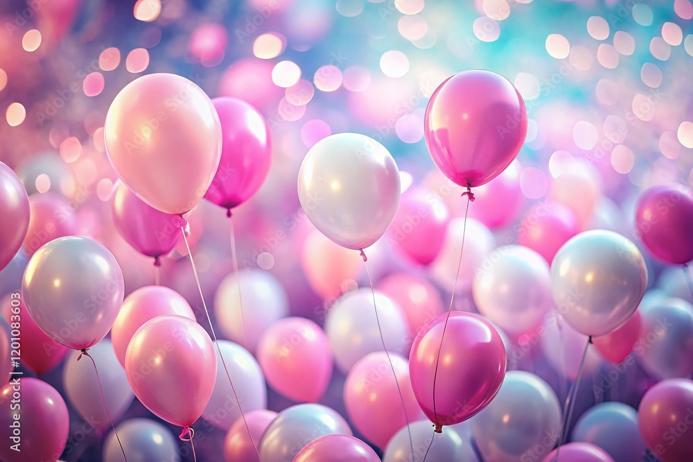 Festive Pink Balloons Background for Celebrations & Events - Sweet Party Decorations
